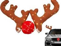 KIT CUERNOS Y NARIZ DE RENO PARA CARRO